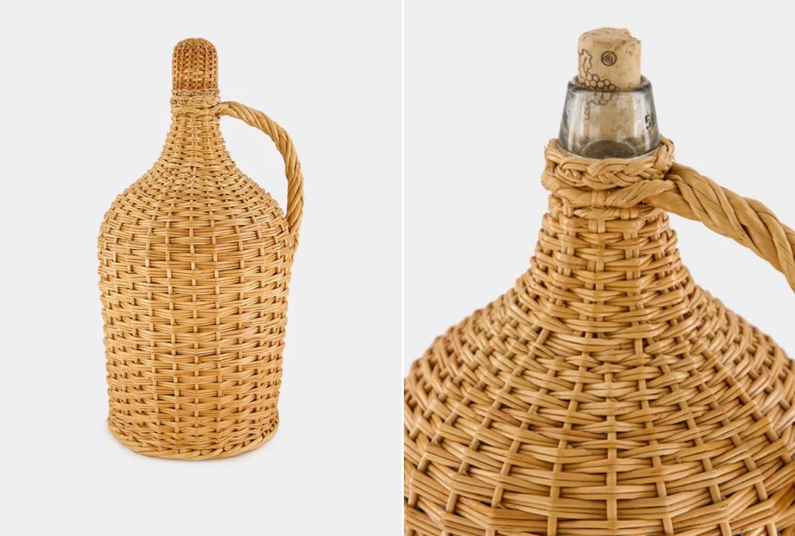 Garrafa de vidrio con mimbre CAMACHA