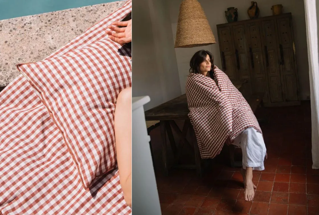 Conjunto edredón y cojín VICHY