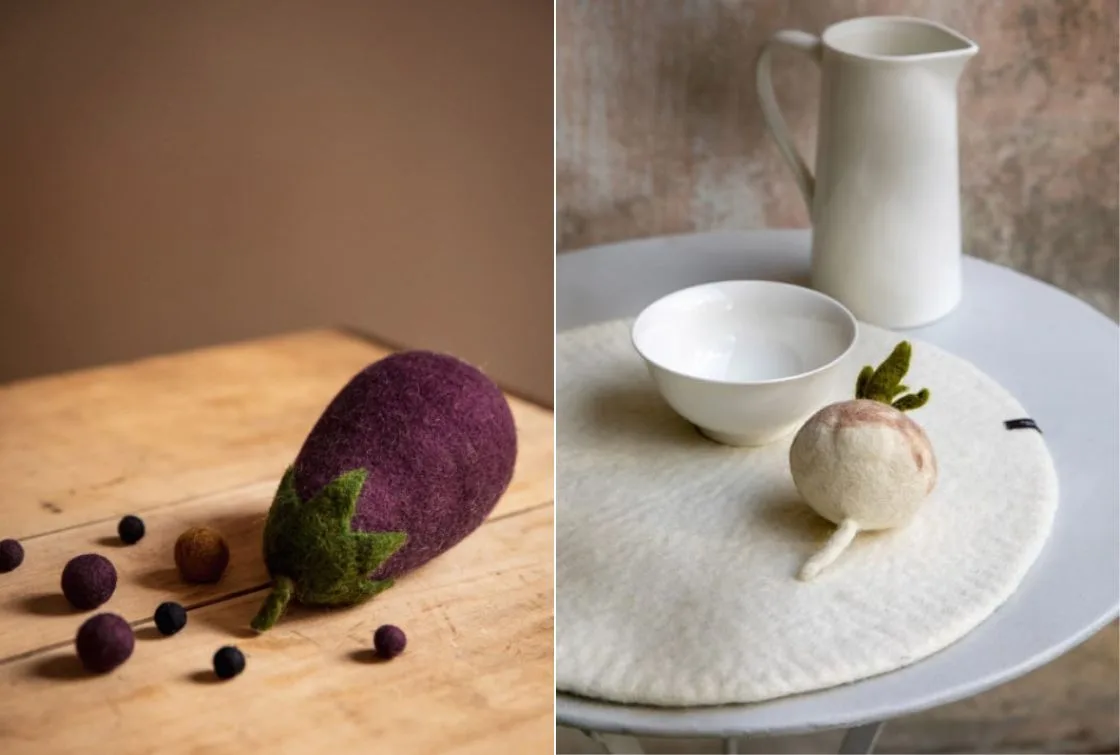 Frutas y verduras decorativas de Fieltro