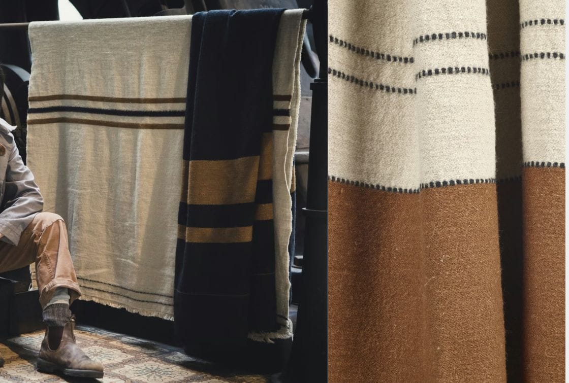 Plaid/ Manta de lino y lana premium FOUNDRY