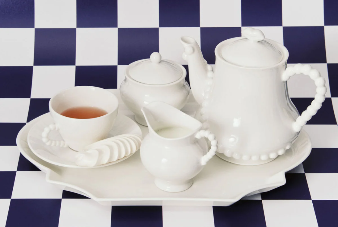 Set de jarra de leche y azucarero Perle Fine