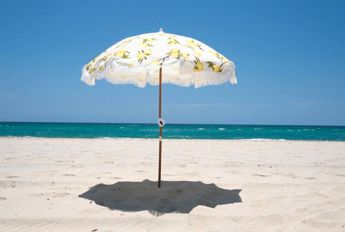 Sombrilla de playa vintage HOLIDAY